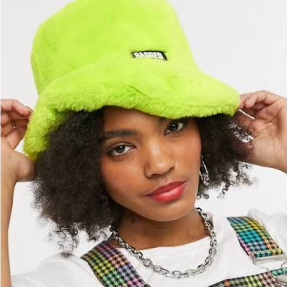 Ragged Priest Lime Green Fuzzy Bucket Hat